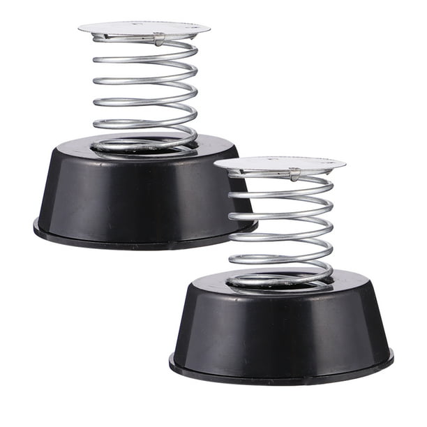 2 unidades de base de resorte para muñeco con cabeza oscilante, adorno decorativo para interior de coche eléctrico o motocicleta (base negra, resorte plateado).