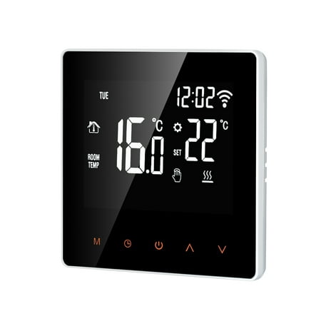 Wi-Fi Smart Thermostat Digital Temperature Controller APP Control LCD DisplayTouch Screen Week Programmable Electric Floor Heating Thermostat for Home School Office Hotel
