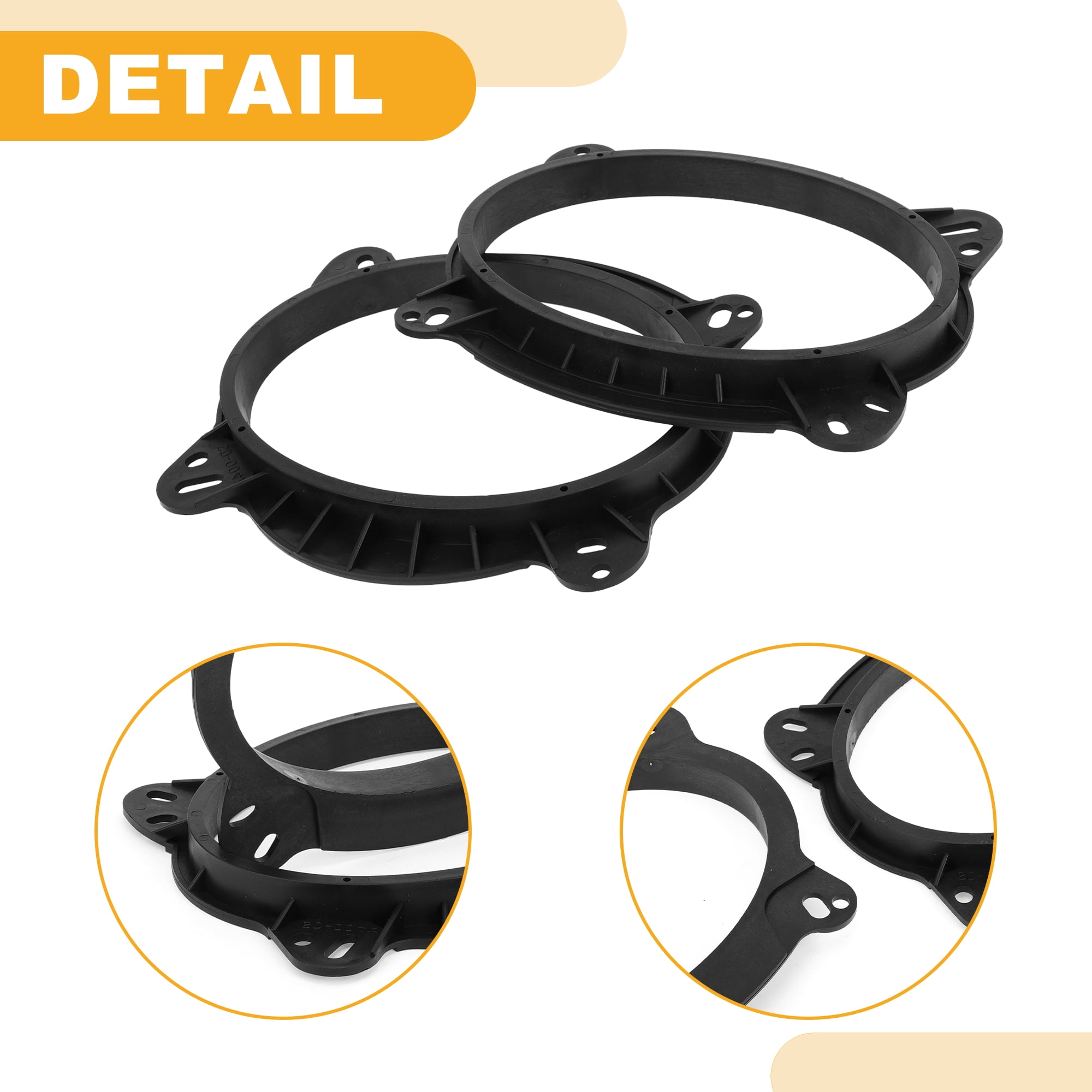 Unique Bargains Speaker Spacer Ring 6x9 Tweeter Adaptor for Toyota ABS Black