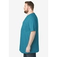 thumbnail image 3 of KingSize Men's Big & Tall Shrink-Less Lightweight Longer-Length Crewneck Pocket T-Shirt, 3 of 5