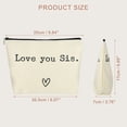 thumbnail image 4 of Unique Bargains 1Pc Large Durable Storaging Gift Organizer Makeup Bag for Toiletry Beige, 4 of 7