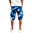 thumbnail image 5 of Awwp Men's Camo Cargo Shorts Lightweight Quick Dry Polyester Shorts Elastic Waist Casual Multi-Pocket Breathable Summer Outdoor Hiking Work Shorts Blue Size: Xl, 5 of 9