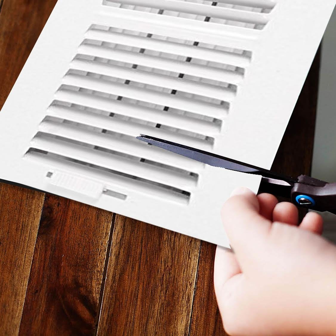 Strong Magnetic Vent Cover Register Cover for Air Vents & Looks Like a Vent Grille! an AC Vent Deflector in A Magnetic Sheet Form - Pure White Magnetic Sheet - 8 inch X 15 inch (6 Pack)