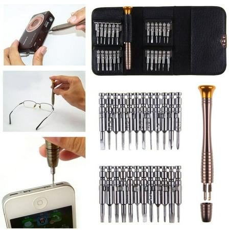25 Pcs Small Mini Precision Screwdriver Set For Watch Jewelry Electronic Repair (Best Screwdriver Set For Electronics)