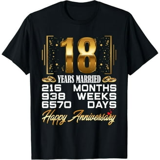 50th Anniversary 50 years of Marriage Golden Wedding Crew T-Shirt -  Walmart.com