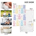 thumbnail image 6 of Yayeee 2 Pack Hand Towels for Bathroom 100% Cotton 16" x 28" Soft Absorbent Kitchen Towel, Colorful Gummy Bears Pattern, 6 of 7