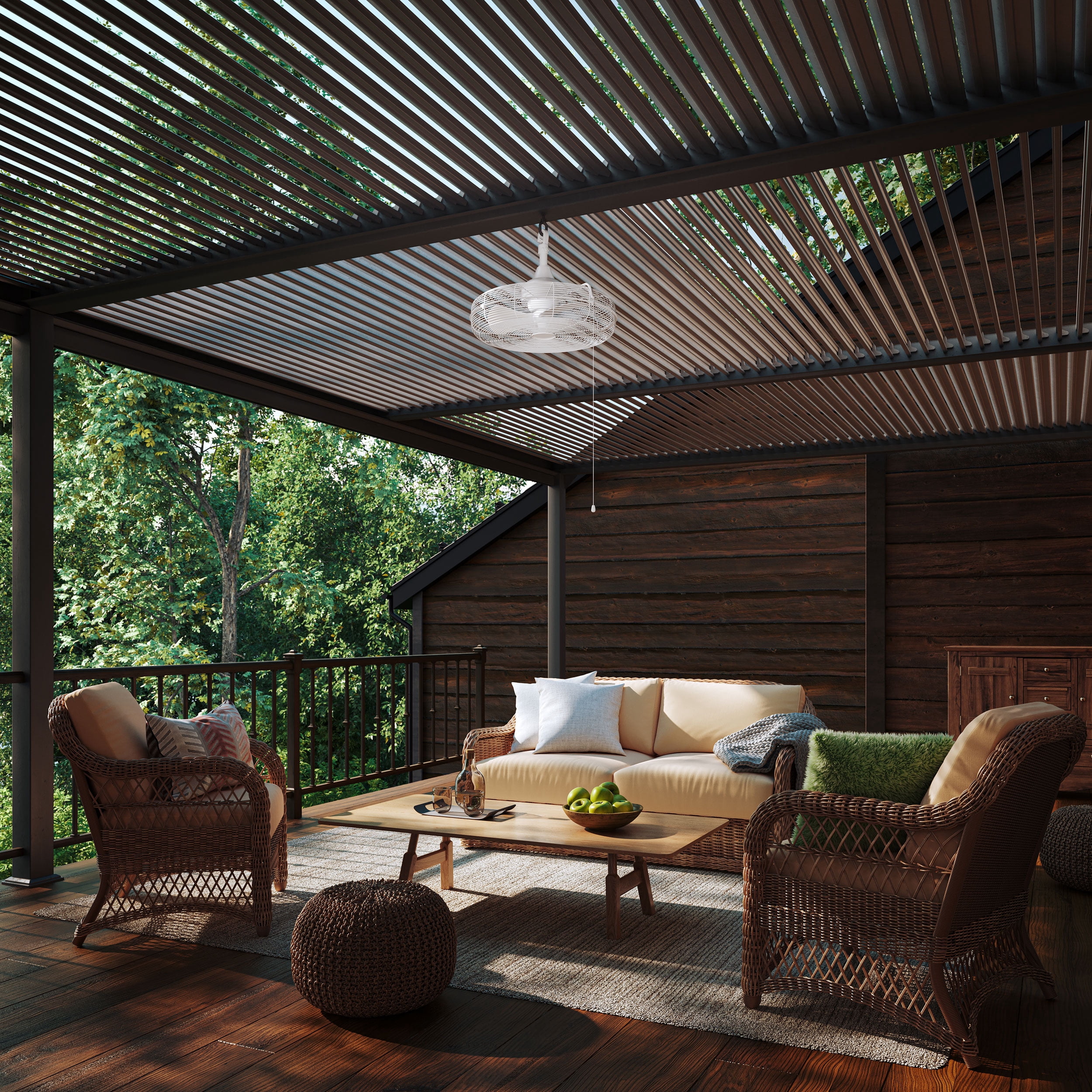 Better Homes & Gardens 20" Outdoor Wet-Rated Gazebo Ceiling Fan with Pull Chain Control