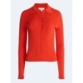 thumbnail image 5 of Free Assembly Women's and Women's Plus Pointelle Trim Cardigan Sweater, Lightweight, Sizes XS-4X, 5 of 5