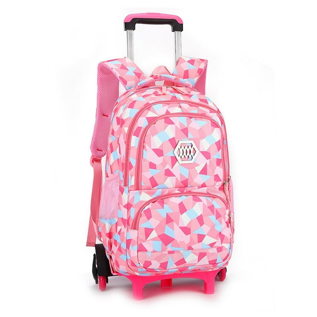 Sac à Dos à Roulettes à 6 Roues Grande Capacité Sac à Dos à Roulettes Sac d'École pour Enfants