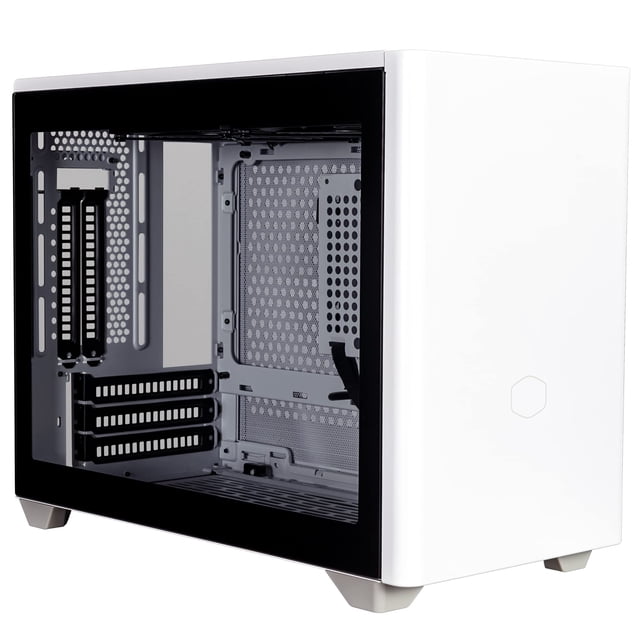 Cooler Master MasterBox NR200P Mini ITX Computer Case - Tempered Glass Side Panel, Superior Cooling Options, Vertical GPU Display, Tool-Free 360 Degree Accessibility - White