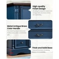 thumbnail image 6 of 8 Drawers Dresser, 54" Wide Farmhouse Chest of Drawers with Charging Station, Refined Blue Finish Design, Modern Storage Dressers Organizer TV Stand for Bedroom, Living Room, Hallway, Indigo Blue, 6 of 8