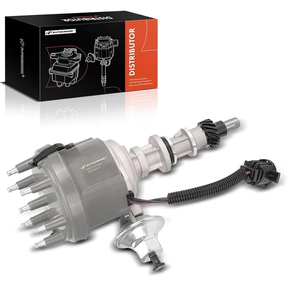 A-Premium Ignition Distributor with Cap and Rotor Compatible with F-100 F-150 F-250 F-350 E-100/E-150/E-200/E-250/E-300/E-350 Econoline E-100/E-150/E-250/E-350 Econoline Club Wagon Bronco P-400
