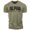 T-Shirt Military Green, variant on Gymish Alpha Workout T-Shirt for Men, Funny Gym Shirt, Lifting Tee, Deadlift Shirt, Men's Athletic Top, Heather Grey with Sleeve Logo, Small