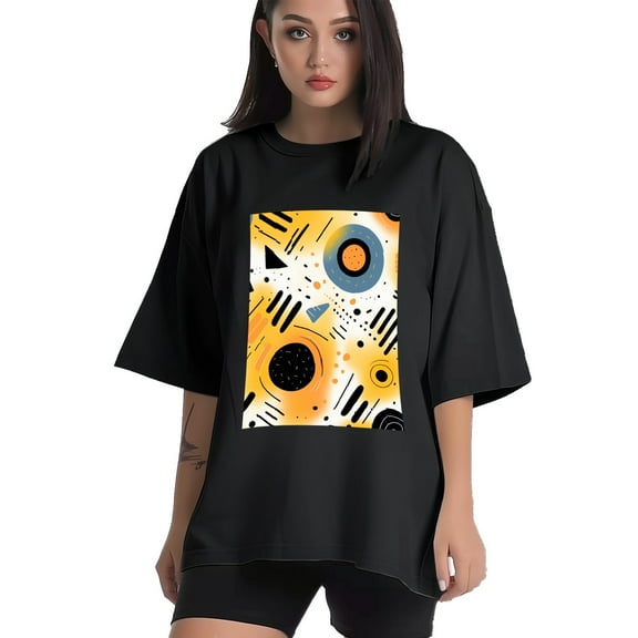 Plus Size Shirt for Women Black Tops for Women Short Sleeves Shirt for Women Modern Simplicity 5 T Shirt Crewneck Shirt for Women XS