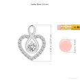 thumbnail image 3 of Angara Natural Diamond Necklace - Diamond Heart Pendant with Infinity Loop in 14K White Gold for Women, 3 of 8