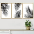 thumbnail image 2 of PixonSign Framed Wall Art Set Black and White Tropical Leaves Nature Floral Canvas Prints Mixed Media Modern Art Decorative Chic for Living Room, Bedroom, Office - 24"x36"x3 Natural, 2 of 5