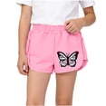 thumbnail image 2 of ITSAME Girls Casual Shorts, Fashion Print Elastic Waist Cotton Summer Breathable Lightweight Shorts Pink 9-10T, 2 of 6