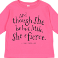 thumbnail image 4 of Inktastic Though She Be but Little Shakespeare Quote Boys or Girls Long Sleeve Toddler T-Shirt, 4 of 5