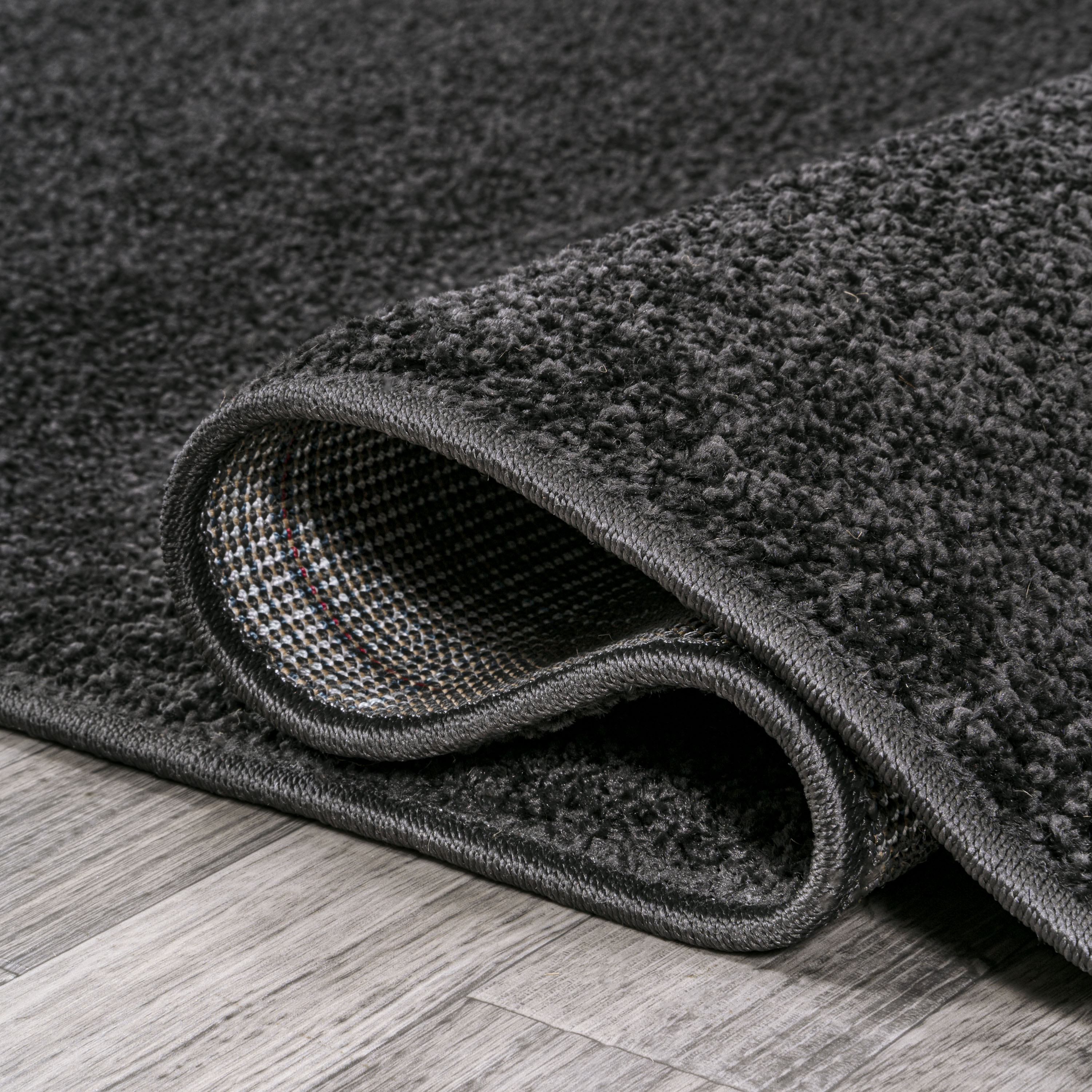 JONATHAN Y SUPERSOFT 8 x 10 Area Rug, Haze - Black, SEU100I-8