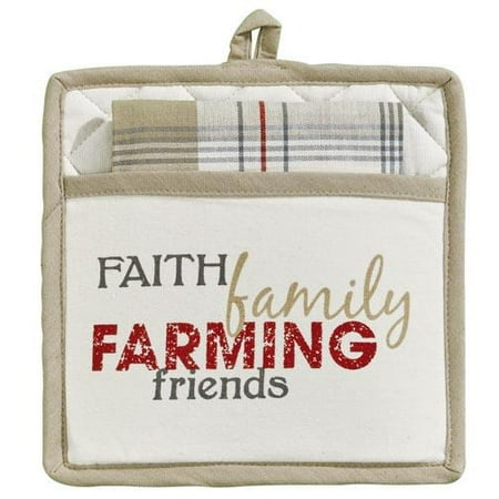 

Park Designs Potholder Set with Pocket and Towel - Day on the Farm