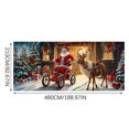 thumbnail image 2 of Santa Drives A Motorcycle Garage Banner for Christmas, 2 of 3