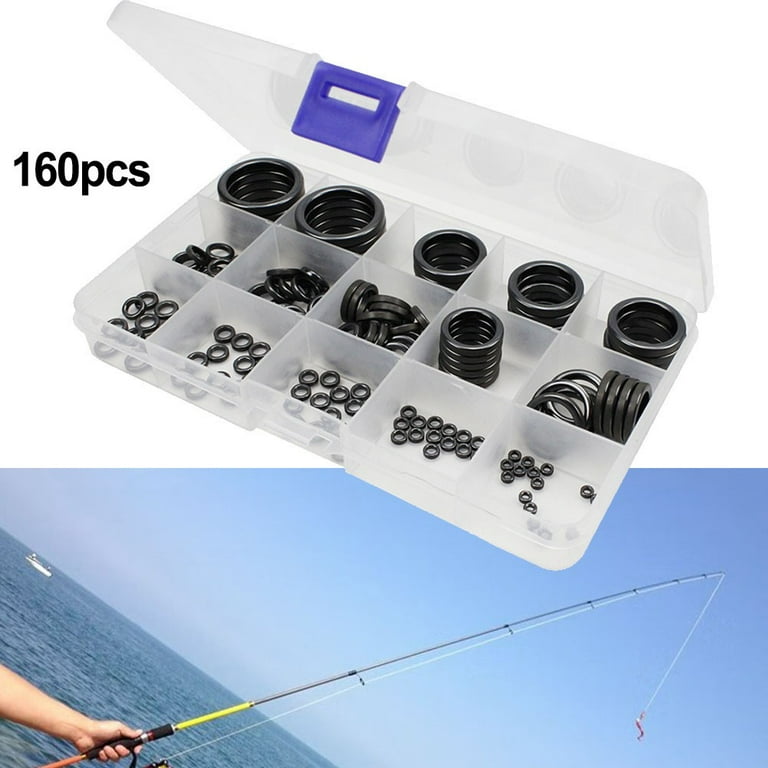 160x Fishing Rod Repair Kit Ring Rod Eye Replacement Kit Ceramic