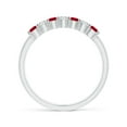 thumbnail image 2 of ANGARA Natural Half Eternity Seven Stone Ruby and Diamond Wedding Ring in 925 Sterling Silver for Women (Size-2.5mm) | July Birthstone, Anniversary, Jewelry Gift for Women | Natural Ruby Ring, 2 of 12