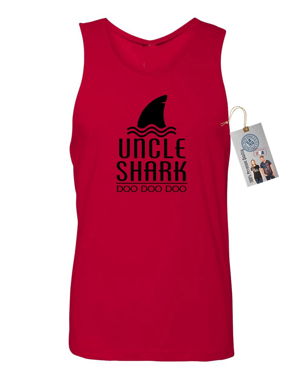 Uncle Shark Doo Doo Shirt Mens Tank Top 
