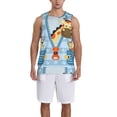 thumbnail image 4 of Easygdp Giraffe Come Out From Zipper Men's Mesh Basketball Jersey Quick Drying Sleeveless Shirts Fitted Muscle Tank Tops Sport Round Neck T-Shirt - X-Large, 4 of 9