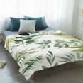thumbnail image 4 of Green Leaves Blanket Soft Cozy Warm Throw Blanket for Couch, Plush Fuzzy Flannel Fleece Blankets for Sofa, Summer Botanical Farmhouse Watercolor Leaf Bed Blankets Lightweight Gifts for Women, 40"x50", 4 of 9