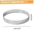 thumbnail image 5 of 2PCS Tart Rings 8 Inch Round Perforated Cake Ring,Nonstick Stainless Steel Baking Rings, Heat Ring, 5 of 5
