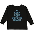 thumbnail image 3 of Inktastic Keep Calm Go To The Beach Boys or Girls Long Sleeve Toddler T-Shirt, 3 of 5
