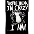 thumbnail image 2 of People Think I'm Crazy Print T-shirt For Men, Stylish Short Sleeve Top, 2 of 5