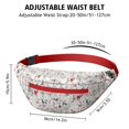 thumbnail image 3 of Fanny Pack White Christmas Deer and Gift Pattern Waist Pack Bag,Running Cross Bag,Waterproof Large Fanny Packs for Women Men for Travel Running Hiking Cycling, 3 of 6
