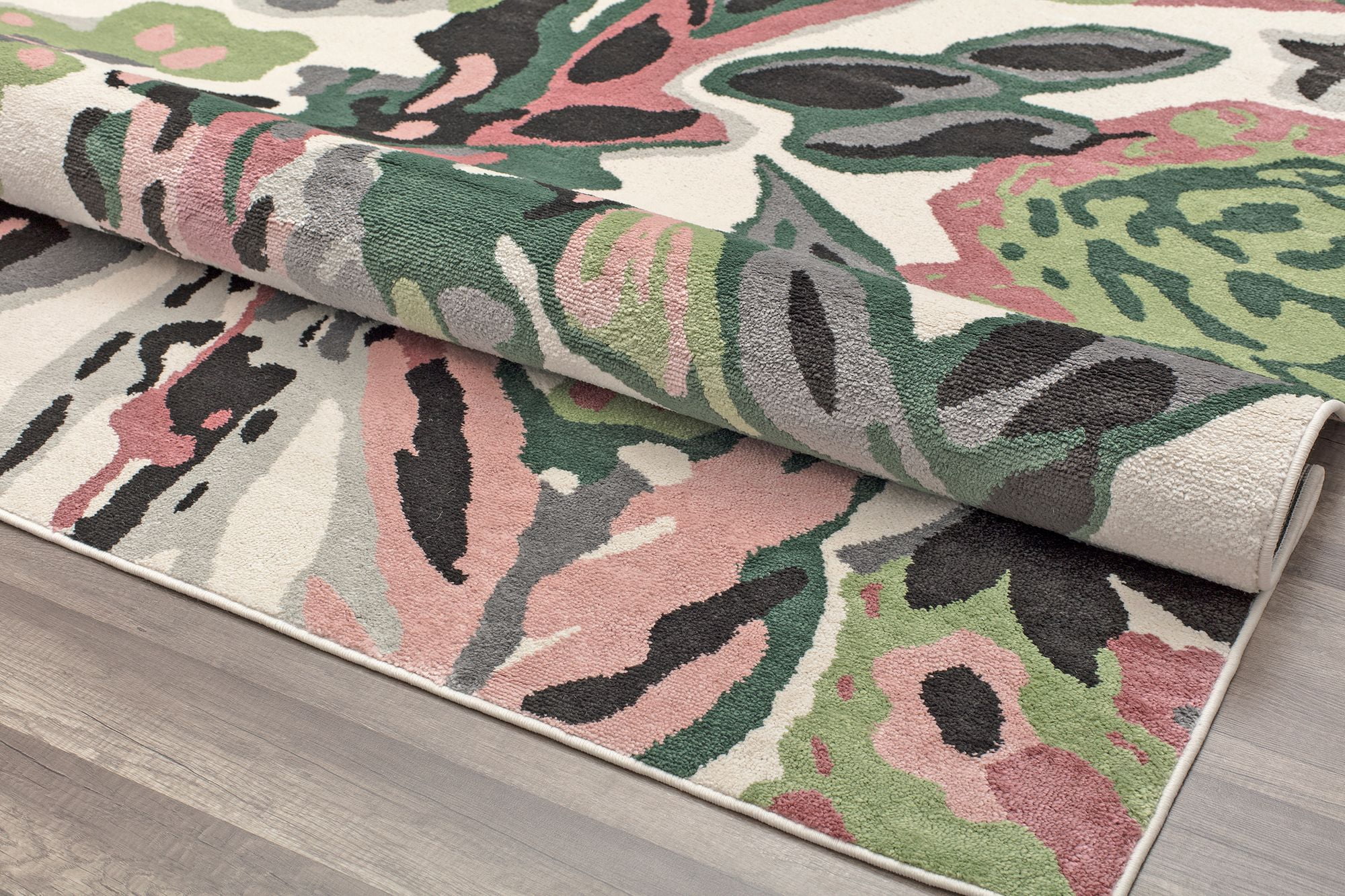 Rugs America Hanna VA15B May Flowers Floral Transitional White Area Rug, 8'x10'