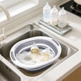 thumbnail image 2 of Collapsible Wash Basin, 7.5L Dish Tub Sink Basin Folding Dish Pans for Kitchen Sink, 2-in-1 Dishpan + Cutting Board, Portable Sink Dish Basin for Camping BBQ Prep Tub Washing Bin with Drain Plug, 2 of 8