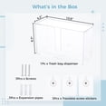 thumbnail image 2 of Trash Bag Dispenser, Trash Bag Dispenser Roll Holder, Wall Mount Acrylic Garbage Bag Dispenser, Storage Box Holder for Garbage Bag Grocery Bag Plastic Bag, Clear, 2 of 6
