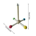 thumbnail image 3 of Bird Toy, Parrot 360° Interactive Rotating Toy With 4 Bearing Perches, Wooden Stand For Small & Medium Parrots, Cage Accessories For Exercise, Chewing, And Bonding, 3 of 3