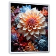 thumbnail image 2 of Designart "Abstraction Of Beige And Pink Dahlias" Dahlia Floater Framed Canvas Art Print, 2 of 5