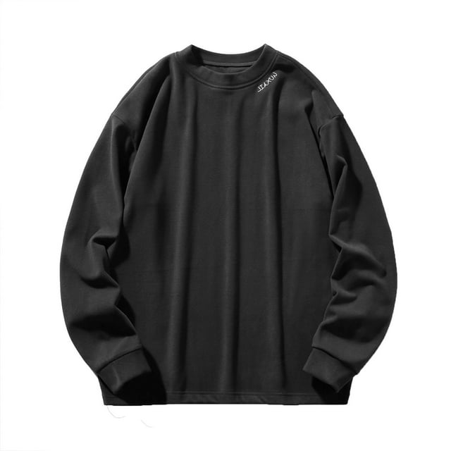 pstuiky camisas de hombre de manga larga, Sudadera deportiva con capucha de manga larga y cuello redondo con bordado suave para hombre Tops casuales para hombres xl