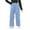 Sky Blue, variant on WUXIAN Children Big Girls Baggy Jeans Casual Wide Leg Denim Pants Jeans Clothes Size 5-14 Years Cozy Streetwear