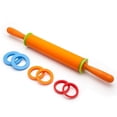 thumbnail image 1 of Non-stick Silicone Rolling Pin Dough Roller With Adjustable Thickness Rings With 2mm 3mm 6mm And 10, 1 of 5