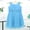 Sky Blue, variant on renvena Kids Princess Wedding Pageant Party Flower Girls Dress Knotted Waist Chiffon Ball Gown