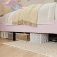 thumbnail image 5 of ChaoLink Twin Bed Frame Princess Bed Frame with LED Headboard & Storage Drawers, Adjustable Boucle Platform Bed for Girls, No Box Spring Needed, Pink, 5 of 7