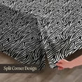 thumbnail image 5 of SGI Bedding 11 Inch Pleated Bed Skirt | Microfiber Bed Skirt | Fade Resistant, Wrinkle Free, Anti-static, Decorative, Extra Storage Space, Clutter-Free | Full, Zebra Print, 5 of 6