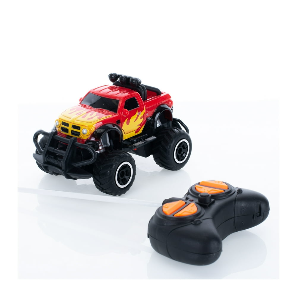 Monster Truck Flame Red 6 inch Durable Acrylic Remote Control Toy