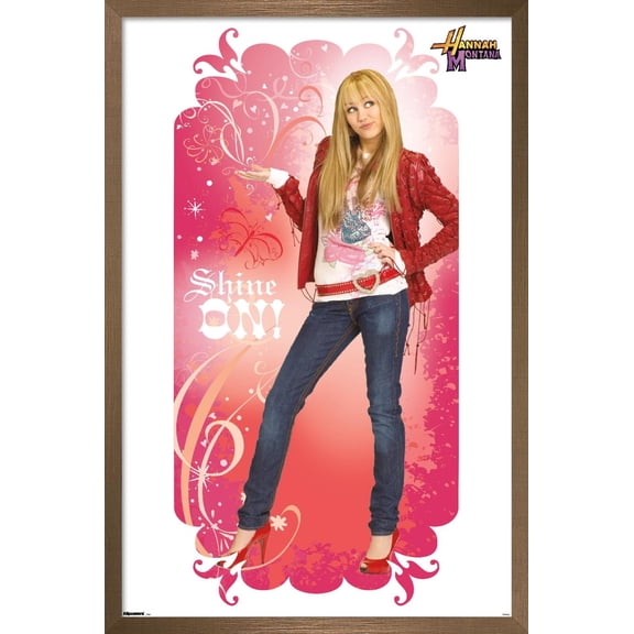 Disney Hannah Montana (2006) - Shine Like a Pop Star Wall Poster, 14.725" x 22.375" Framed