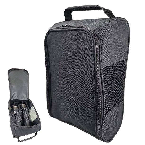 Bolso deportivo Bolsa de zapatos de golf de tela Oxford, bolsa de almacenamiento de zapatillas transpirable, organizador de zapatillas de golf con cremallera