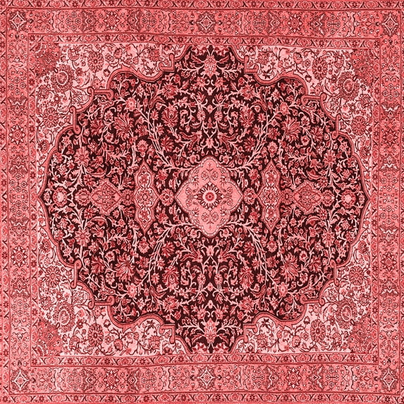Ahgly Company Indoor Square Persian Red Traditional Area Rugs, 8' Square