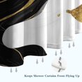 thumbnail image 6 of Black and Gold Marble Wavy Lines Pattern Shower Curtain 36"x72" ,Bathroom Decorative Shower Curtains Set with 12 Hooks,Modern Waterproof Washable Shower Curtain, 6 of 6
